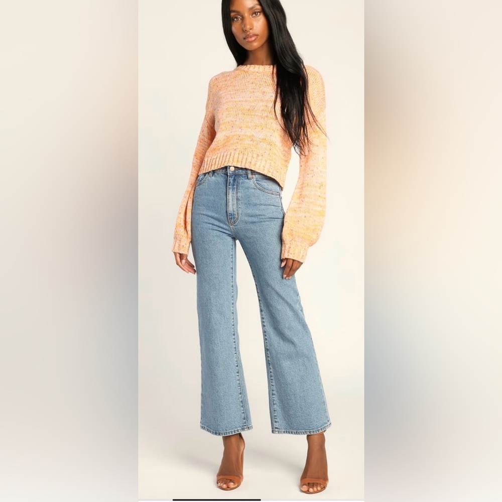 NWT Classic Orange multicolor thread Sweater Size XS